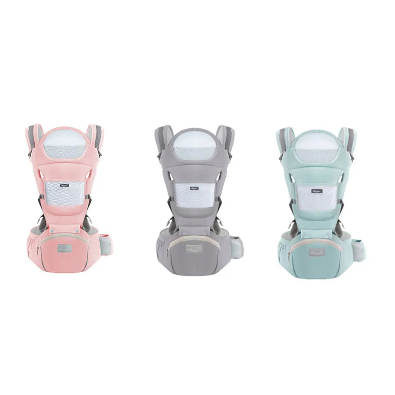 Porte-Bébé Ergonomique avec siège de hanche 6 en 1 de 0 à 48 mois