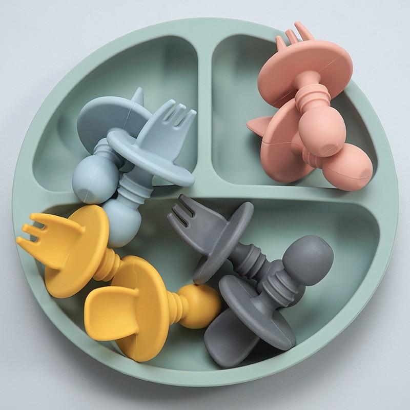 CuttieSpoon™ | Cuillère et fourchette pour bébé | Maman - Guessca