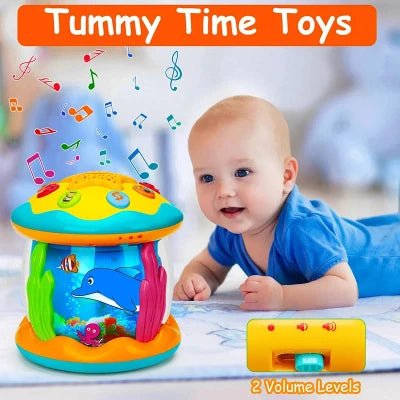 Jouets bébé 1 - 3 ans bébé projecteur rotatif de lumière océanique jouets musicaux jouets sensoriels éducatifs précoces pour les tout - petits cadeaux - Guessca