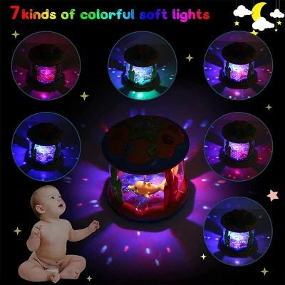 Jouets bébé 1 - 3 ans bébé projecteur rotatif de lumière océanique jouets musicaux jouets sensoriels éducatifs précoces pour les tout - petits cadeaux - Guessca