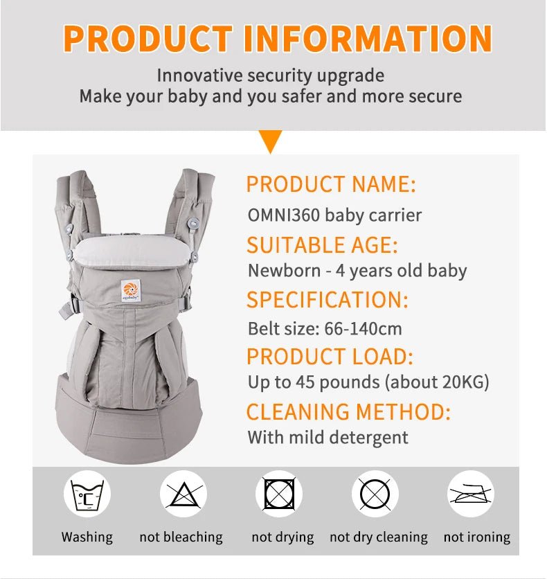 Porte bébé ergonomique: Kangourou - Guessca