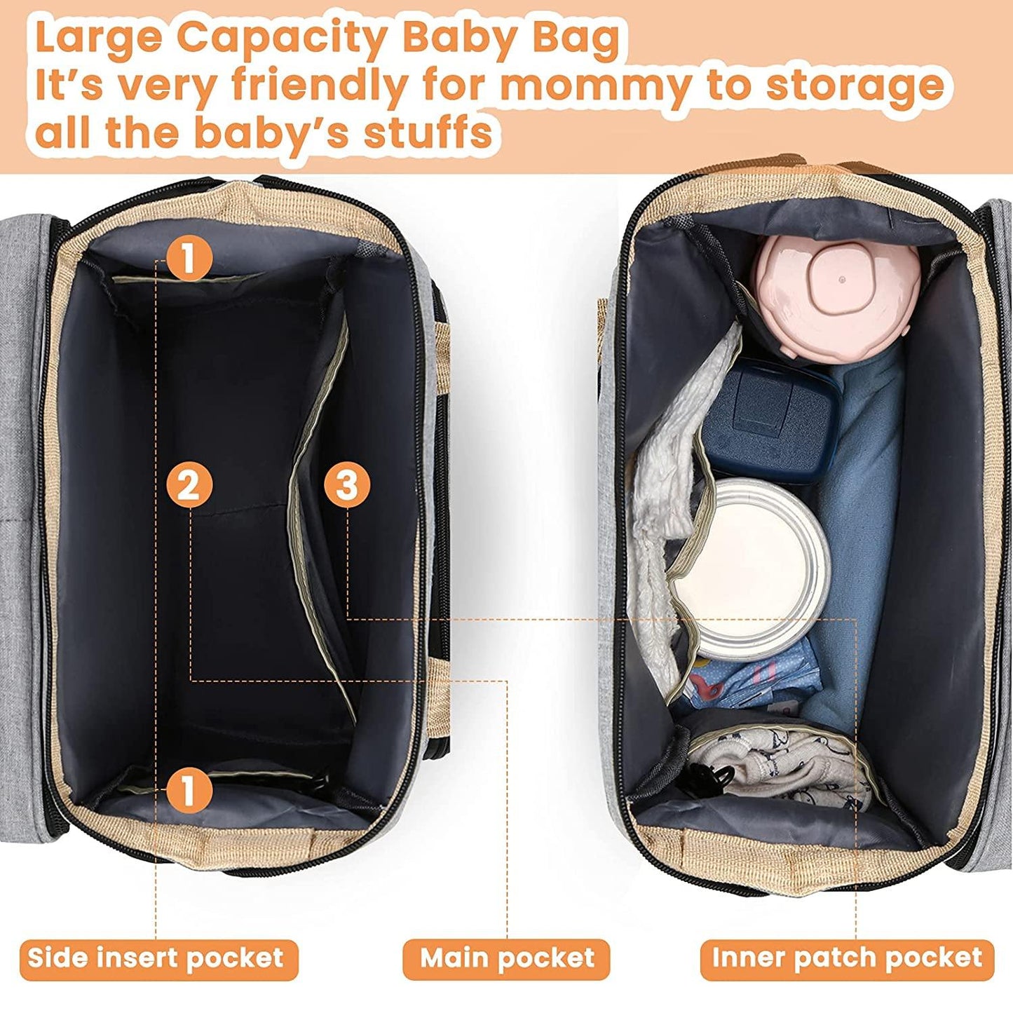 Sac à langer portatif | Berceau de voyage BabyNappy™ - Guessca